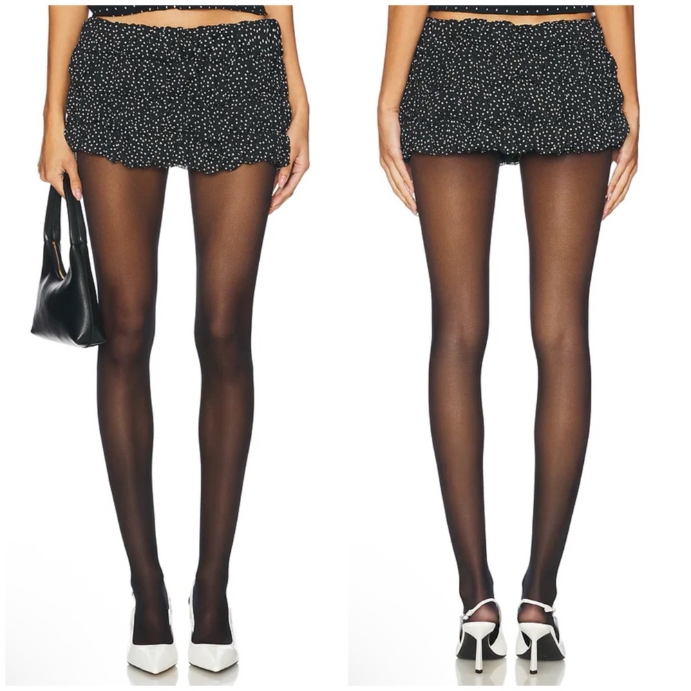 LIONESS Bebe Mini Skort in Onyx Polka Size M